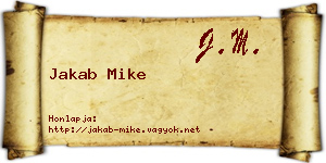 Jakab Mike névjegykártya