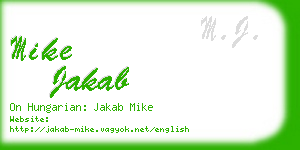 mike jakab business card